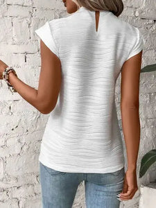 Terri Cap Sleeve Shirt- Heaventlyshop