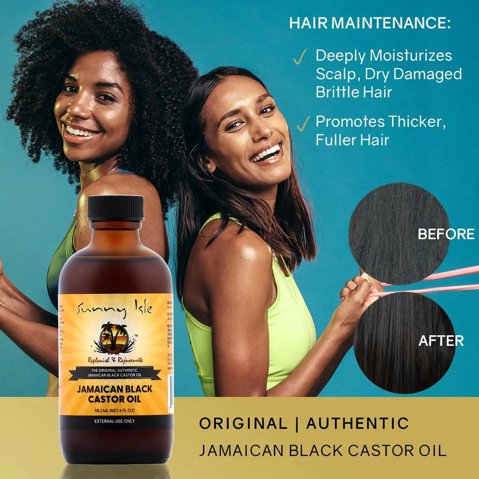 Sunny Isle Jamaican Black Castor Oil 4oz | 100% Natural Treatment for Hair, Scalp and Skin Unscented 4 Fl Oz (Pack of 1) Heaventlyshop