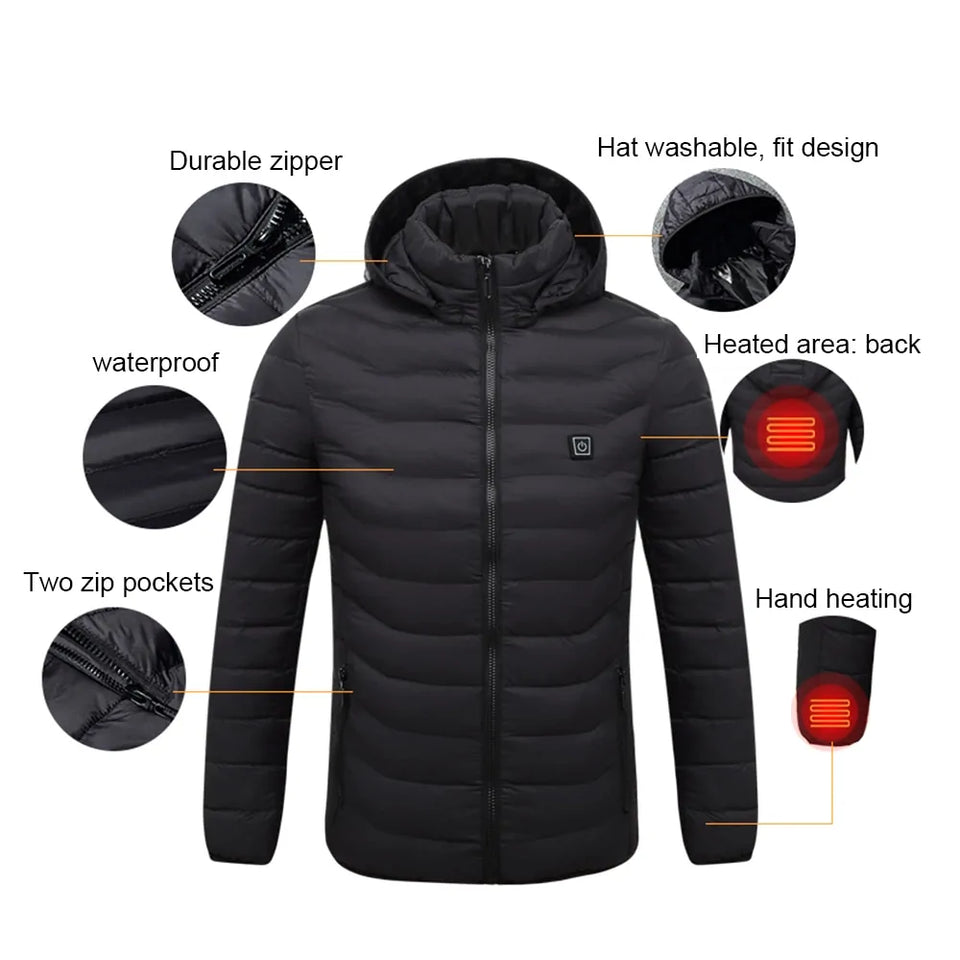 Men's Fleece Waterproof Winter Heated Jackets Heaventlyshop