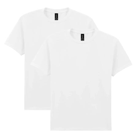 Gildan Youth Heavy Cotton T-Shirt, Style G5000B, 2-Pack X-Large White - Heaventlyshop