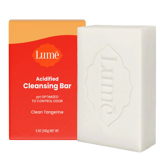 Lume Acidified Body Cleansing Bar - 24 Hour Odor Control - Removes Odor Better than Soap - Moisturizing Formula - Formulated Without SLS orParabens - OB/GYN Developed - 5 ounce (Clean Tangerine) Clean Tangerine Heaventlyshop